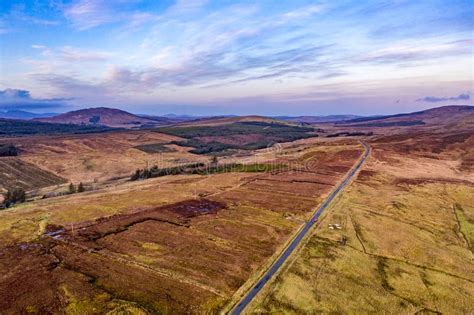 Aerial View Of The R253 Between Ballybofey And Glenties In Donegal