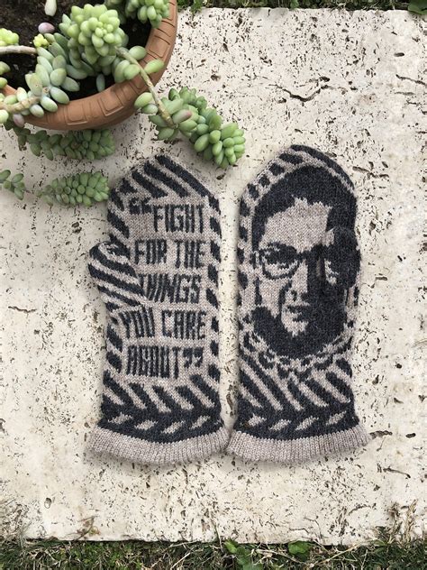 Knit A Pair Of Ruth Bader Ginsburg Mittens Designed By Lotta Lundin