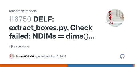 Delf Extractboxespy Check Failed Ndims Dims 2 Vs 3 · Issue