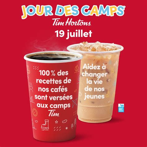 Le Jour des camps Tim Hortons aura lieu le 19 juillet achetez un café