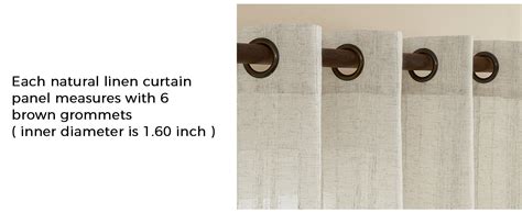 Amazon Topfinel Linen Curtain Inch Long For Bedroom Living