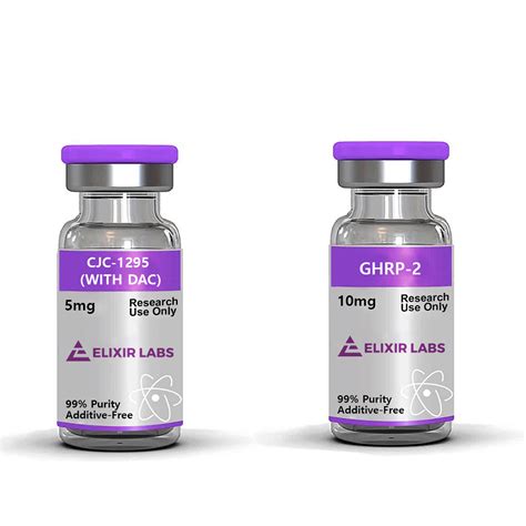 CJC 1295 W DAC 5mg X 10 Vials GHRP 2 10mg X 10 Vials Elixir