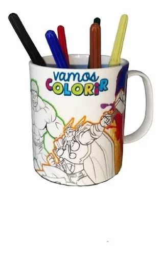 Caneca Para Colorir Personalizada De Pol Mero Hidrocor R Em Rio