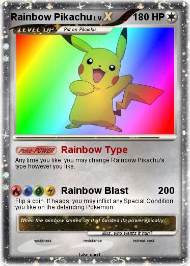 Pokémon Rainbow Pikachu 35 35 - Rainbow Type - My Pokemon Card