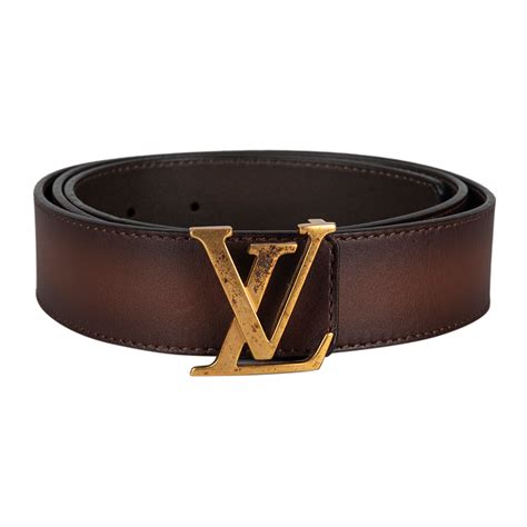 Louis Vuitton Brown Leather Initiales Belt Size Inch