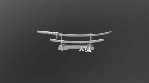 Modeling Genji Weapons D Model By Marchantart C B Sketchfab