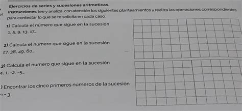 Solved Ejercicios De Series Y Sucesiones Aritmeticas El Instrucciones