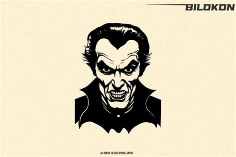 dracula head graphic  bilokonsvg creative fabrica