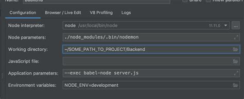 Setup Webstorm Nodejs Nodemon Babel Node Stack Overflow