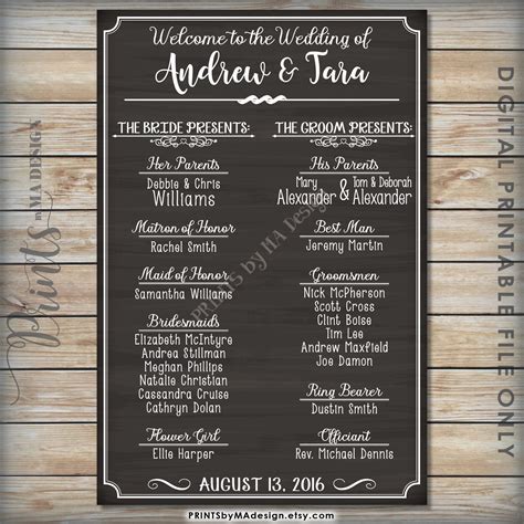 Welcome To Our Wedding Sign Wedding Party Sign Bridal Party Wedding