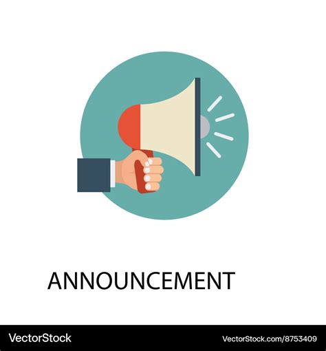 Announcement Royalty Free Vector Image Vectorstock