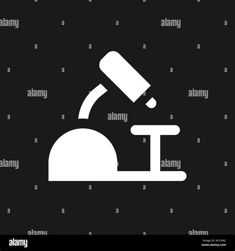 Microscope Dark Mode Glyph Ui Icon Stock Vector Image Art Alamy