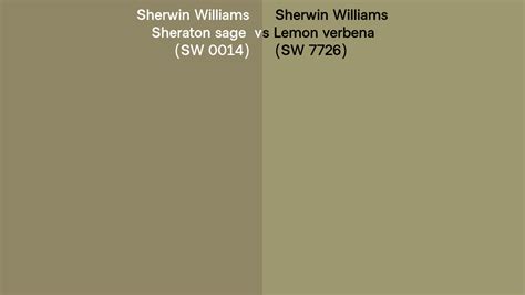 Sherwin Williams Sheraton Sage Vs Lemon Verbena Side By Side Comparison