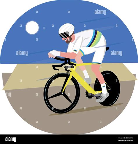 Man Cyclist Stock Vector Images Alamy