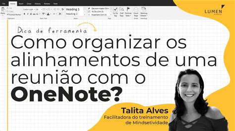 Como Organizar Os Alinhamentos De Uma Reuni O O Onenote Dica De