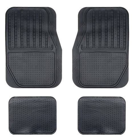 Halfords Classic Carpet Rubber Car Floor Mats In Black Front Rear