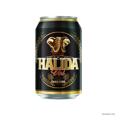 Bia Đen Halida Lon 330ml Mi