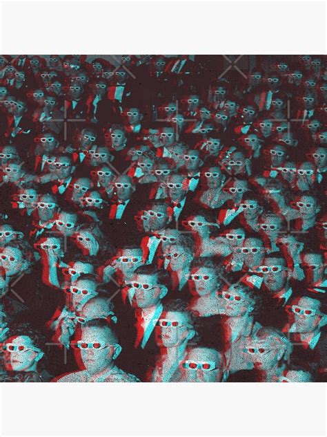 Anaglyph 3d Movie Crowd Poster For Sale By Jesseladret Redbubble