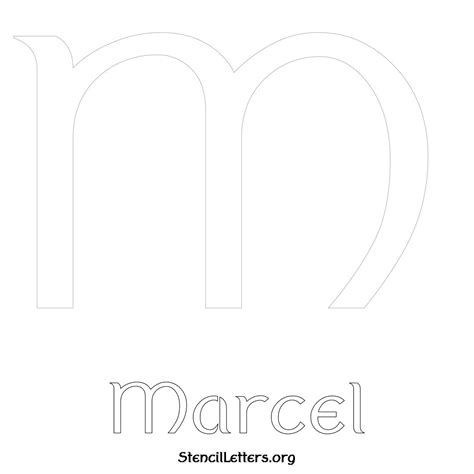 Marcel Free Printable Name Stencils With Unique Typography Styles And