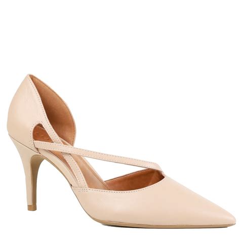 Sapato Feminino Lia Line Scarpin Salto Fino Lia Line Nude Compre