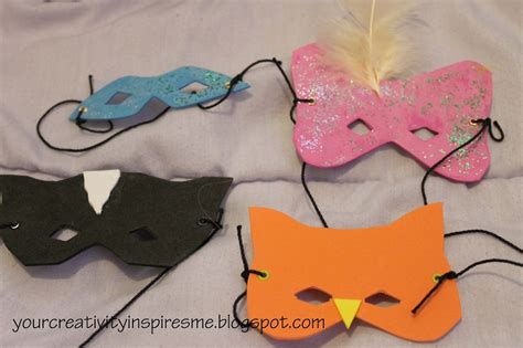 Your Creativity Inspires Me: DIY Doll Masks from Craft Foam