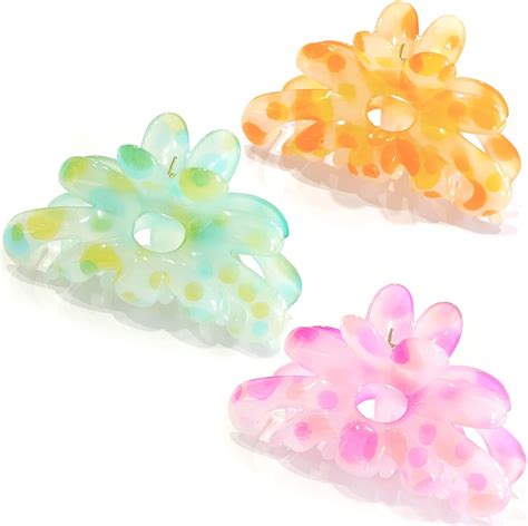 Amazon TEBIEKOY 8PCS Flower Hair Clip For Women Matte Claw Clips