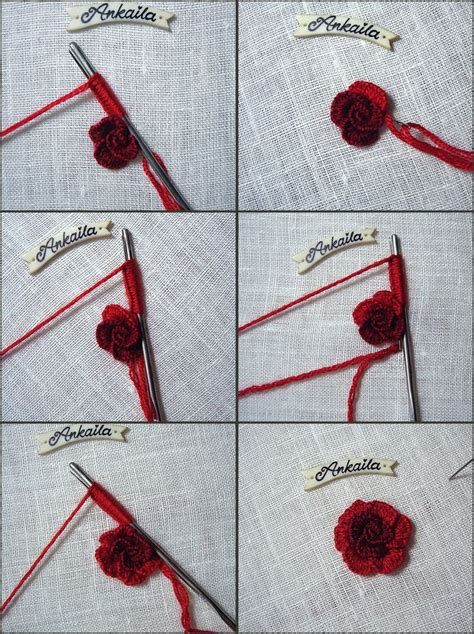 Hand embroidery tutorial - Red roses, pink flowers and tiny cute white flowers | Hand embroidery ...