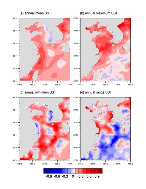 Linear Trends Spatial Distribution Of A Annual Mean Sst B Annual