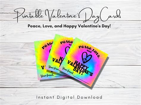 Printable Valentines Day Cards Instant Download Digital Valentines