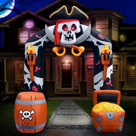 Holidayana Halloween Inflatables Large Ft Pirate Skull Archway