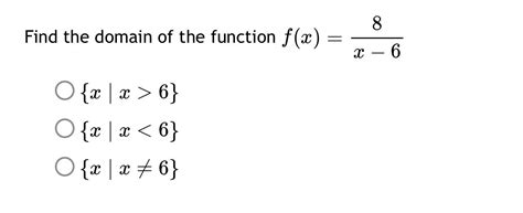 Solved Find The Domain Of The Function