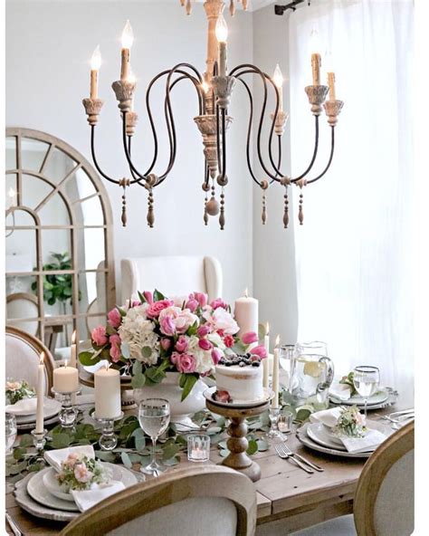 French Country Tablescape Spring Decor Floral Design Shabby Chic