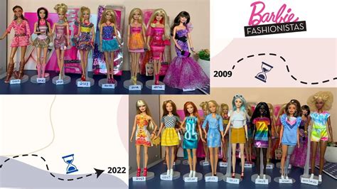 Barbie Fashionistas Linha Do Tempo De 2009 A 2022 Youtube