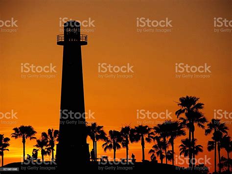 Long Beach Light House Stock Photo - Download Image Now - Long Beach ...