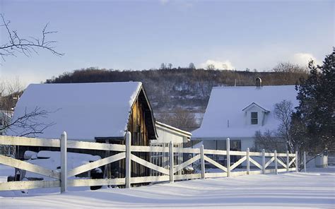 Hd Wallpaper Barn Farm Snow Winter Hd Brown Wooden Shed Nature