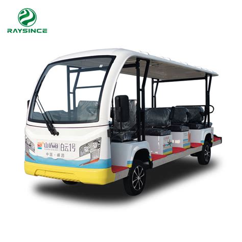 Qingdao Supplier Sightseeing Bus New 14 Seaters Electric Closed