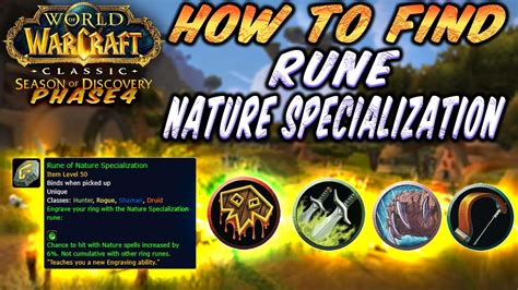 How To Find Rune OF Nature Specialization L Season Of Discovery Phase 4