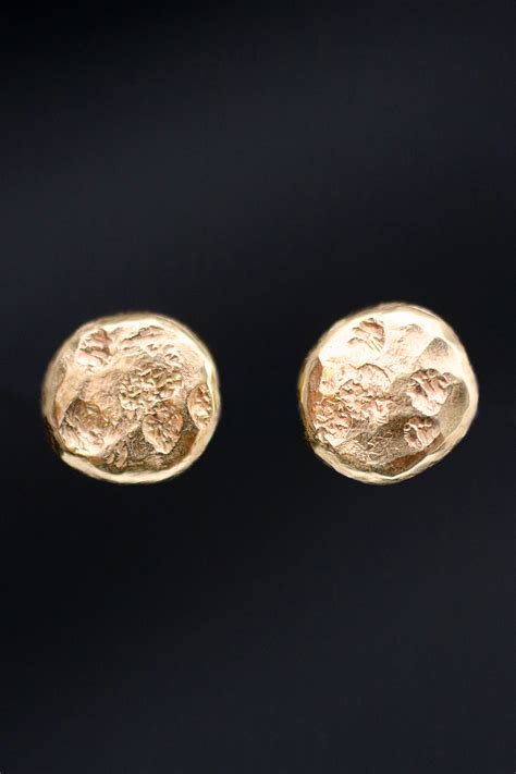 Gold Full Moon Stud Earrings | Miche McClendon