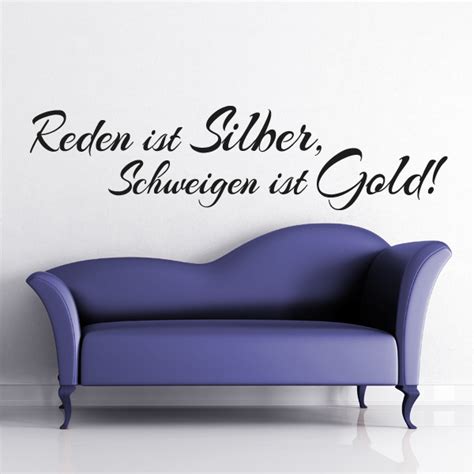 Reden Ist Silber 1 Wandtattoo