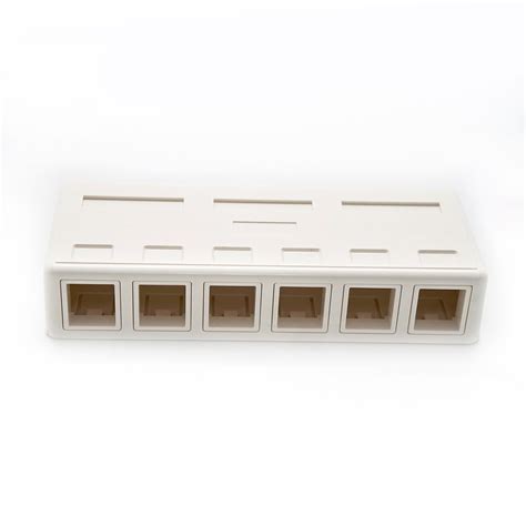 6 Port Rj45 Surface Mount Box White Box Only Sku Atds101916wt