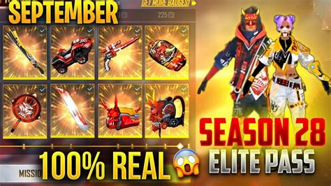 Free Fire Elite Pass Season Rewards Leaked