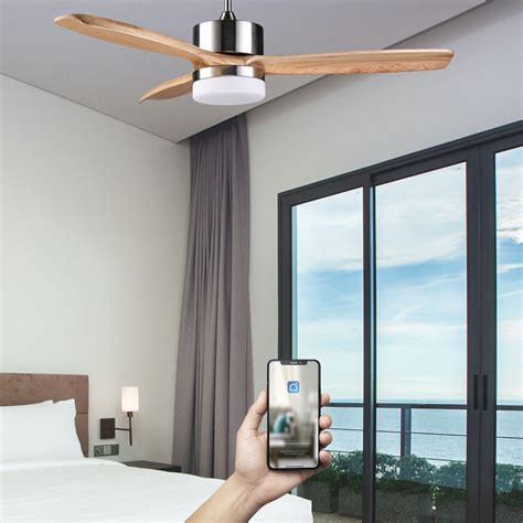 Ventilateur De Plafond Bois Et Led Dc Cm T L Commande Fanelite