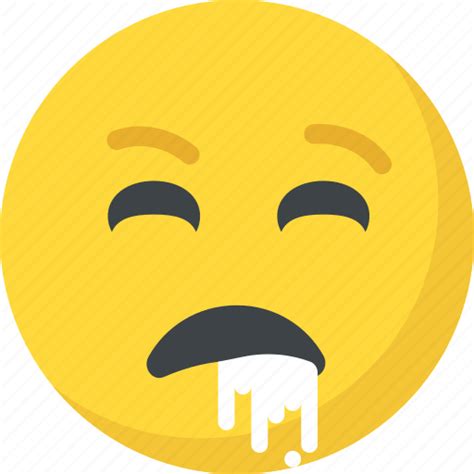 Emoticon Nauseated Puke Throw Up Vomiting Face Icon