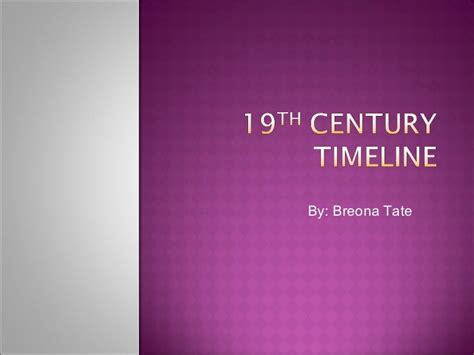 19th century timeline