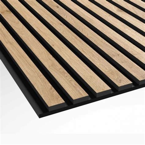 Acoustic Wooden Slat Panel Natural Oak Black Felt Etsy Acoustic