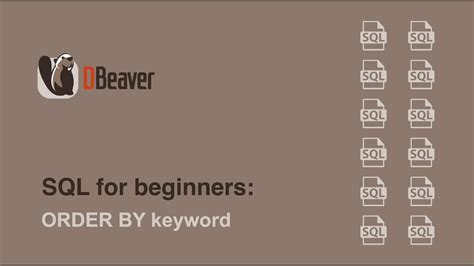 Learn Sql Order By Keyword Youtube