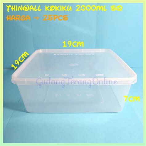 Jual Thinwall Food Container Ml Kotak Makan Bening Mangkok