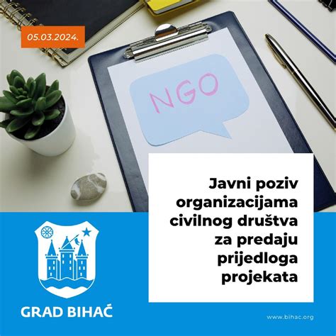 Javni poziv organizacijama civilnog društva za predaju prijedloga