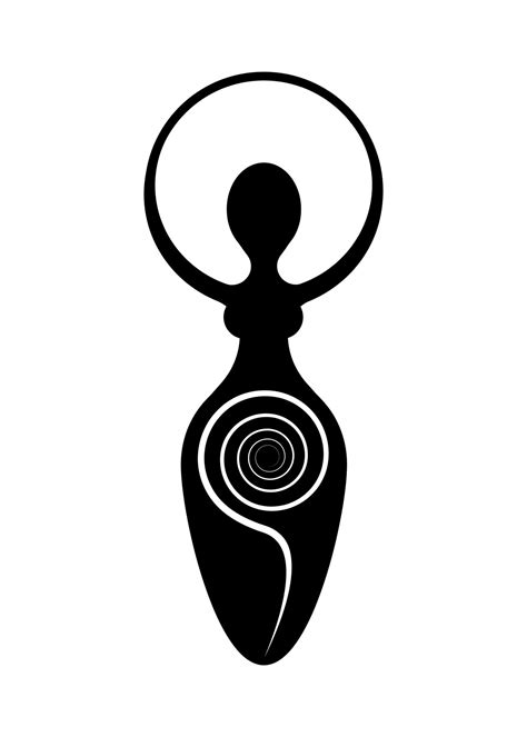 Wiccan Woman Logo, spiral goddess of fertility, Pagan Symbols, cycle of ...