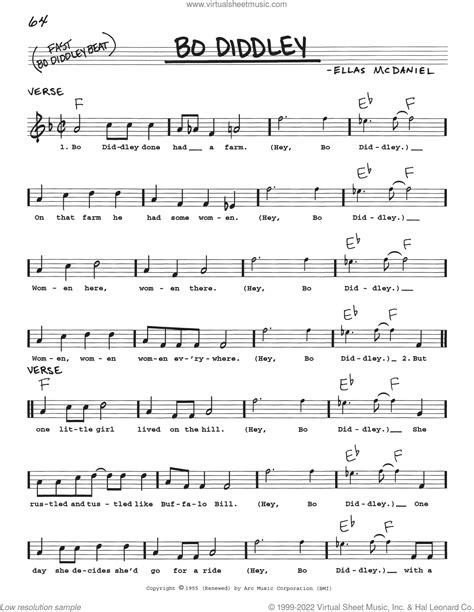 Bo Diddley Sheet Music Real Book With Lyrics Pdf